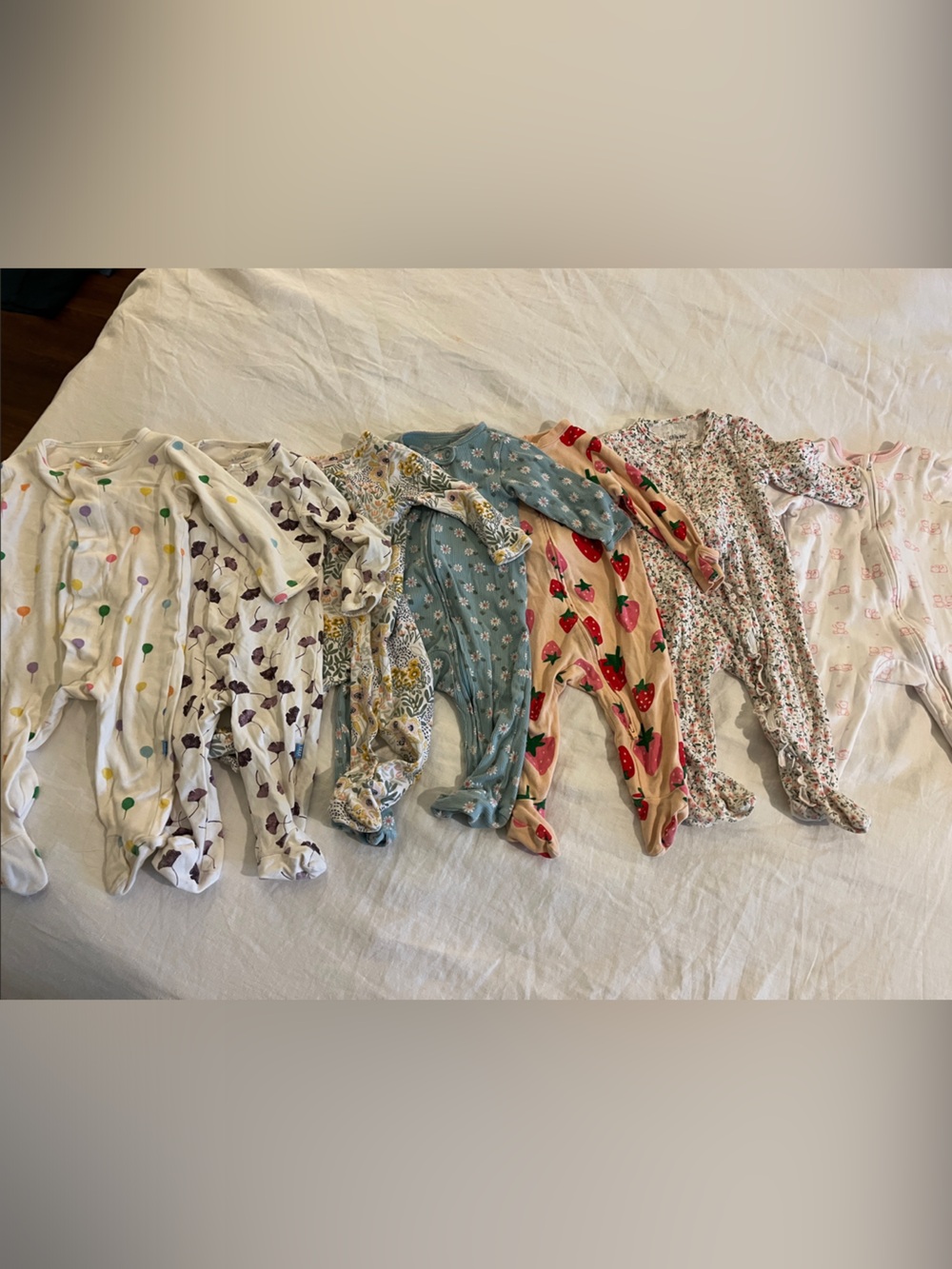 Set of 7 6mo baby girl onesies